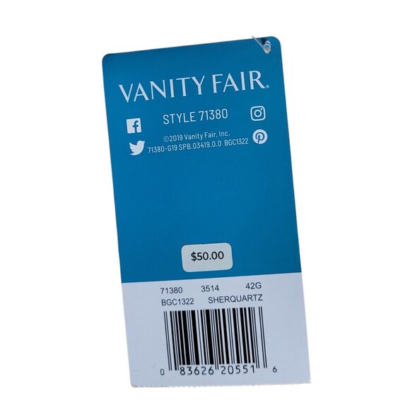 Vanity Fair Beauty Back Bra #71380 Size 42G Sheer Quartz Pink No Underwire - Picture 7 of 7